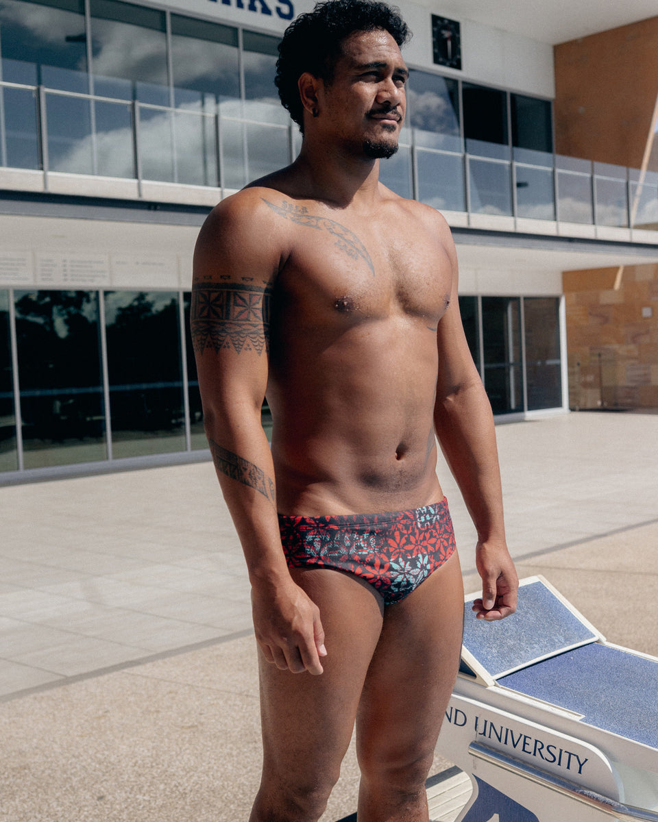 Nalu Red Racer - Men's Chlorine-Resistant Swimwear | Kozii – Kozii